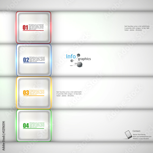 Modern Design template / can be used for infographics / numbered