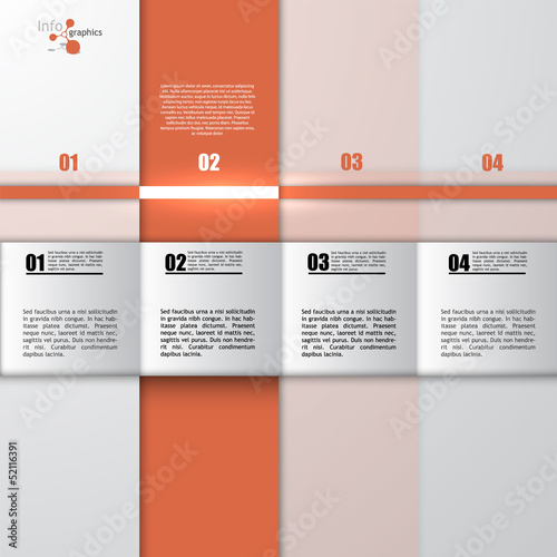 Modern Design template / can be used for infographics / numbered