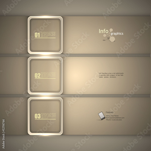 Modern Design template / can be used for infographics / numbered