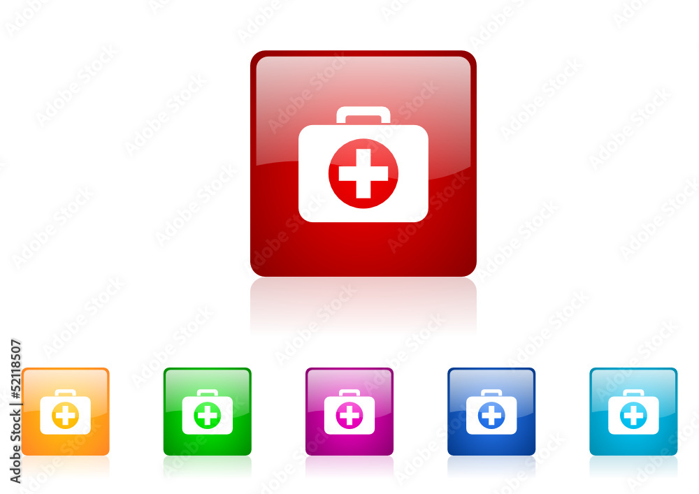rescue vector glossy web icon set rescue vector glossy web icon set