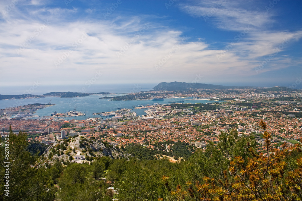 panorama of toulon, france