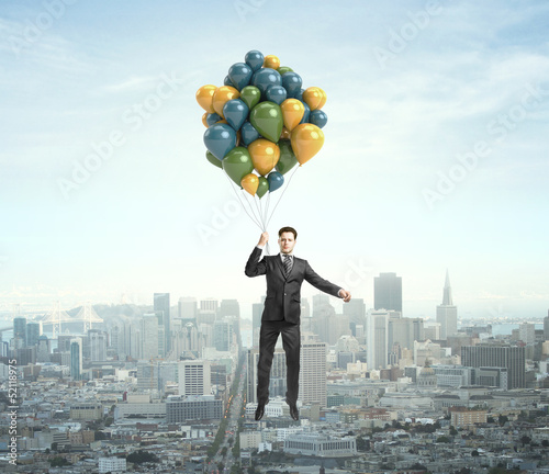 Obraz na plátne businessman flying