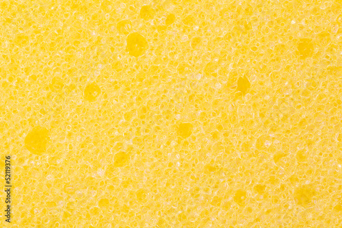 close up shot of yellow sponge texture background