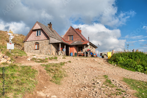 Mountain shelter in the Bieszczady Mountains