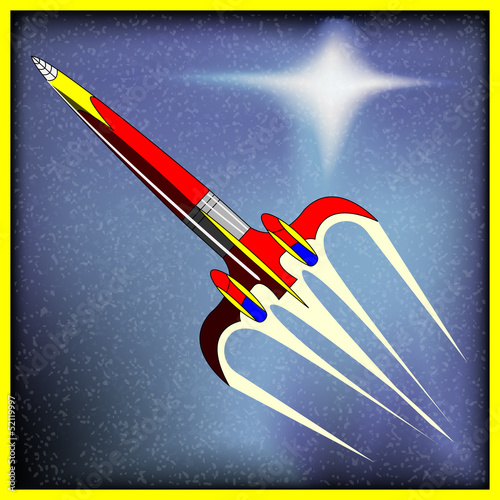 Retro Space Rocket