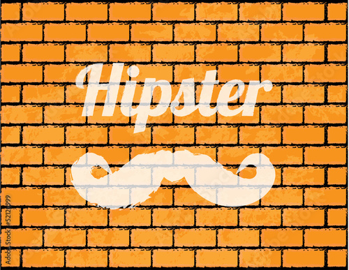 special brick wall with hipster elements