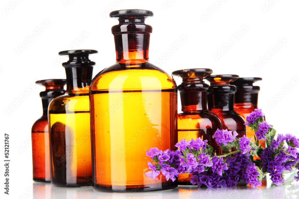 Medicine bottles isolated on white Medicine bottles isolated on white