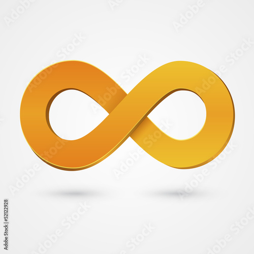 Abstract infinity orange sign