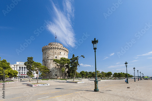 The white tower on Thessaloniki city in Greece
