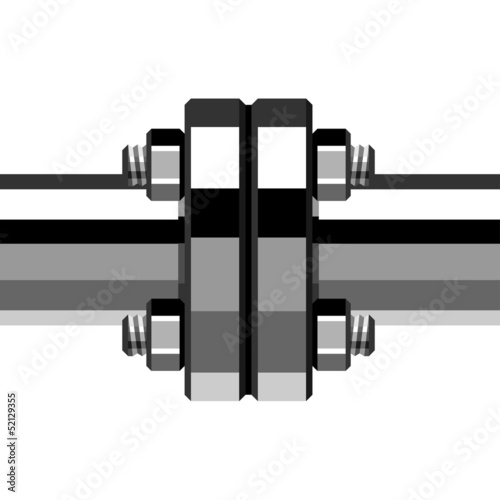 vector chrome pipe flange