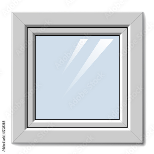 vector white plastic window
