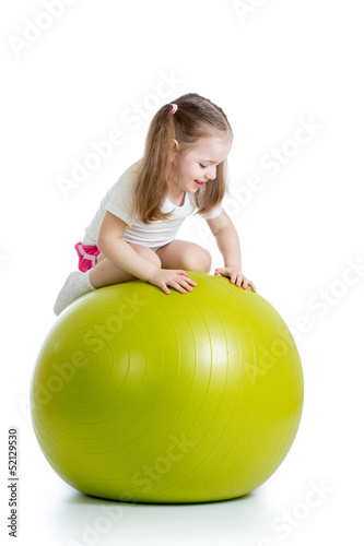 Kid girl having fun with  g...