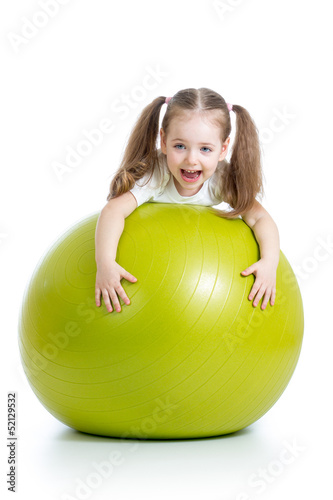 Kid girl having fun with  g...