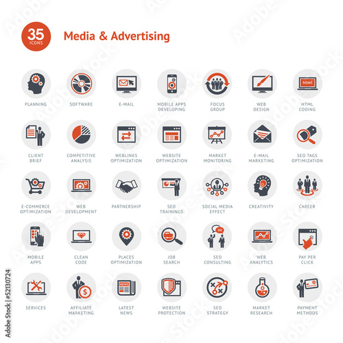 Media and Advertising icons