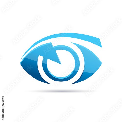 Vector Logo blue eye, photographer