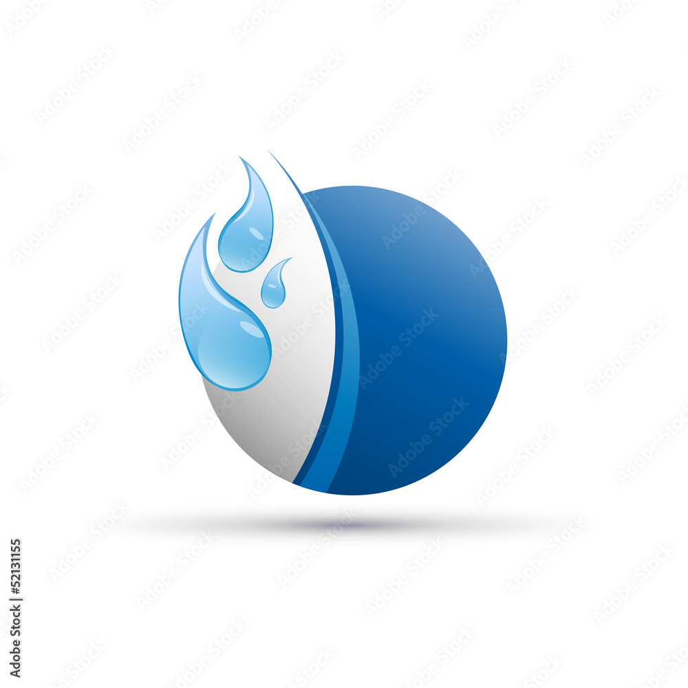Vector logo blue planet