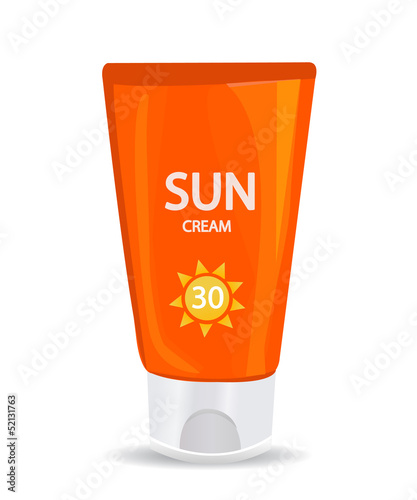 glossy sunblock cream