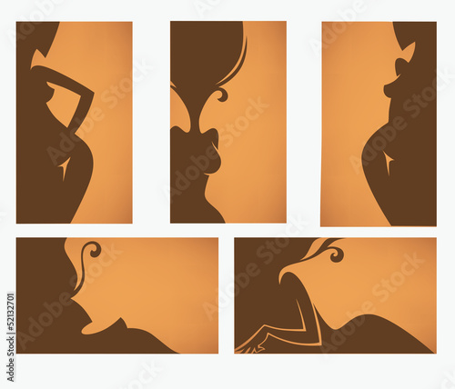 vector collection of cards fr beauty salons and solarium