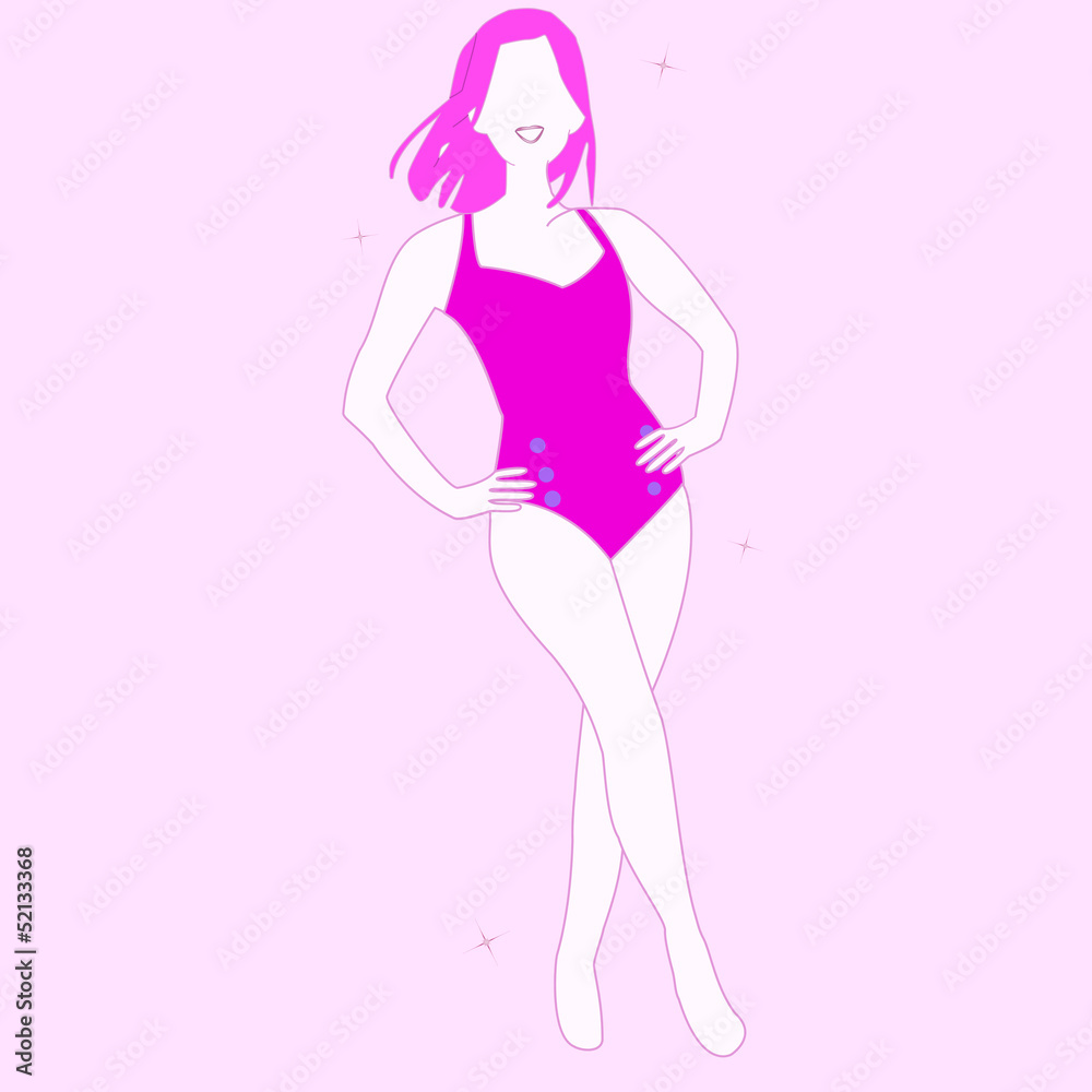 Female vector silhouette.