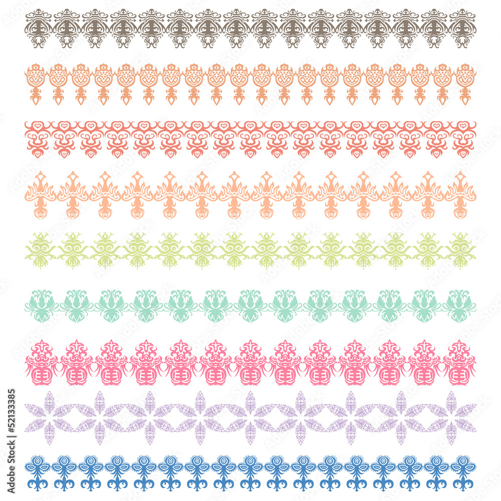 borders, brushes, decorative frames with ornaments borders, brushes, decorative frames with ornaments