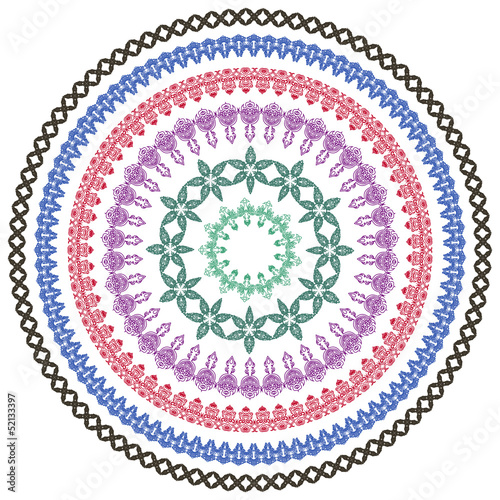 borders, brushes, round decorative frames with ornaments