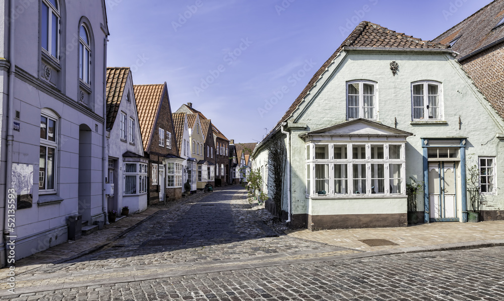 Old streets in the Danish village Tonder