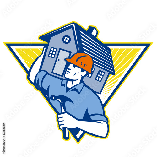 Builder Construction Worker Hammer House