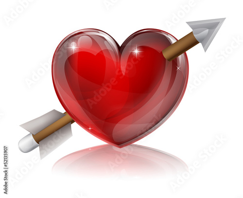 Love Heart Symbol With Arrow