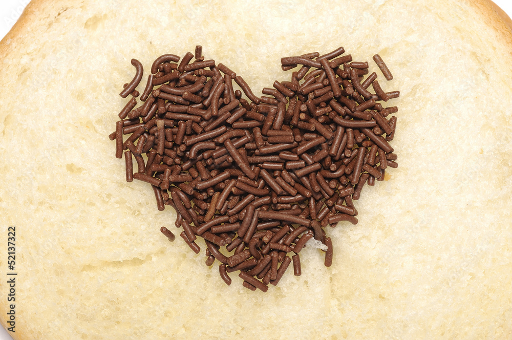 Fototapeta premium Heart Shape Chocolate Sprinkles