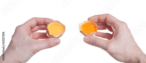 bio egg compared to non-bio side by side
