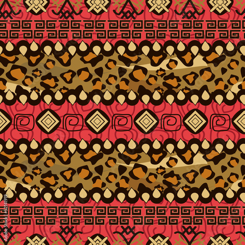 African style seamless with cheetah skin pattern