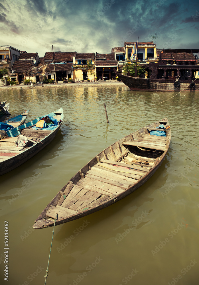 Fishing boats in Hoi An