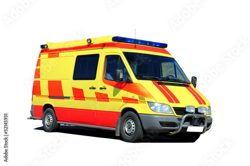 Ambulance Isolated over White