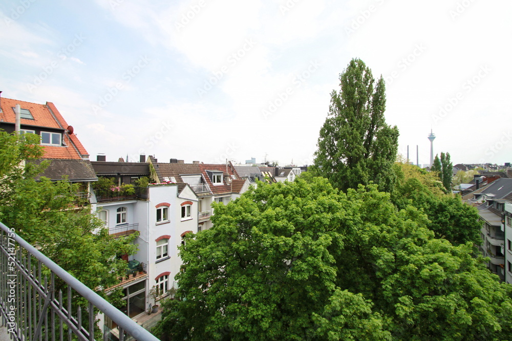 hinterhofausblick in düsseldorf