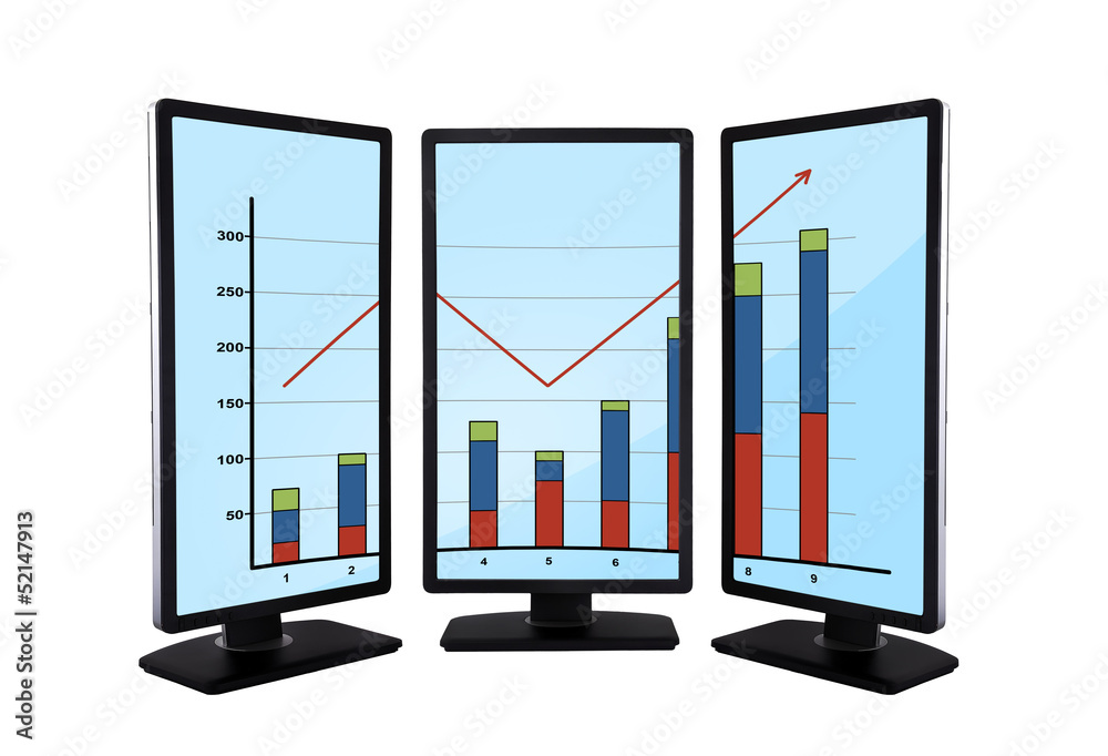 flat panels with chart flat panels with chart