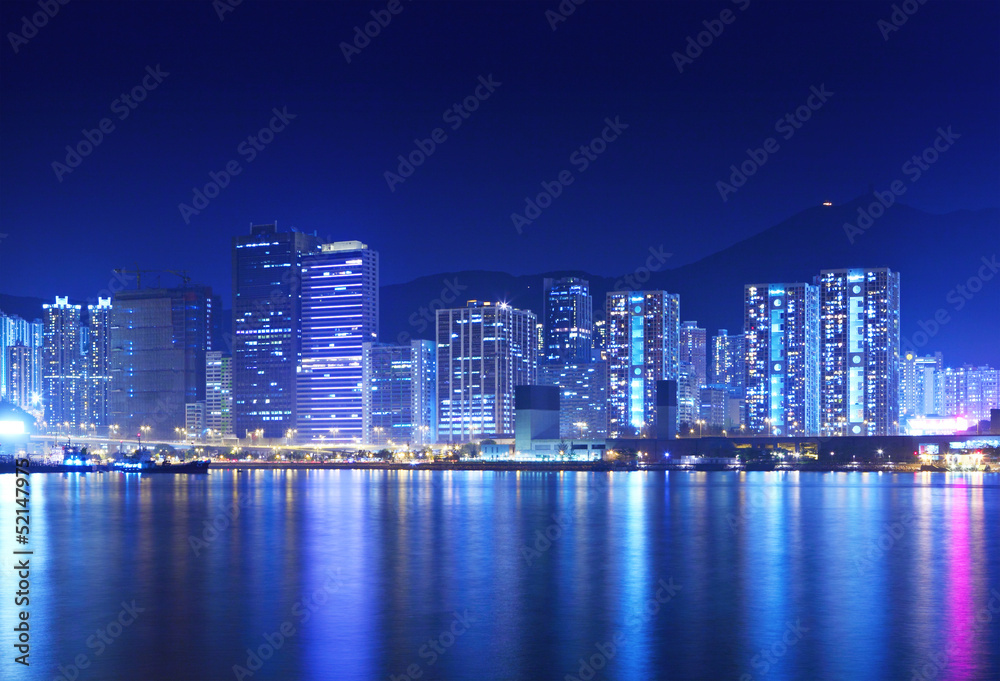 Hong Kong skyline at night