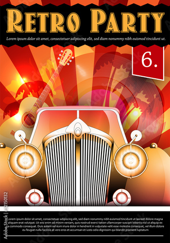 Photography Vector Retro Party Flyer