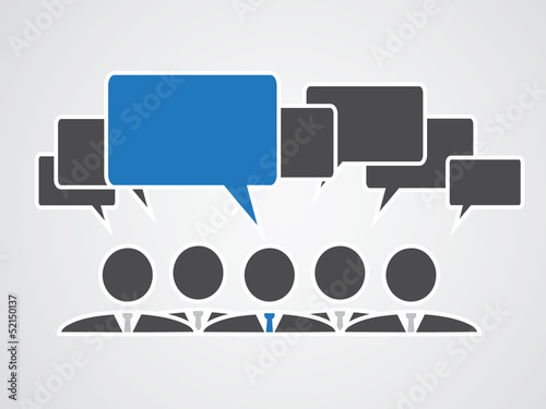 blue communication talk bubbles