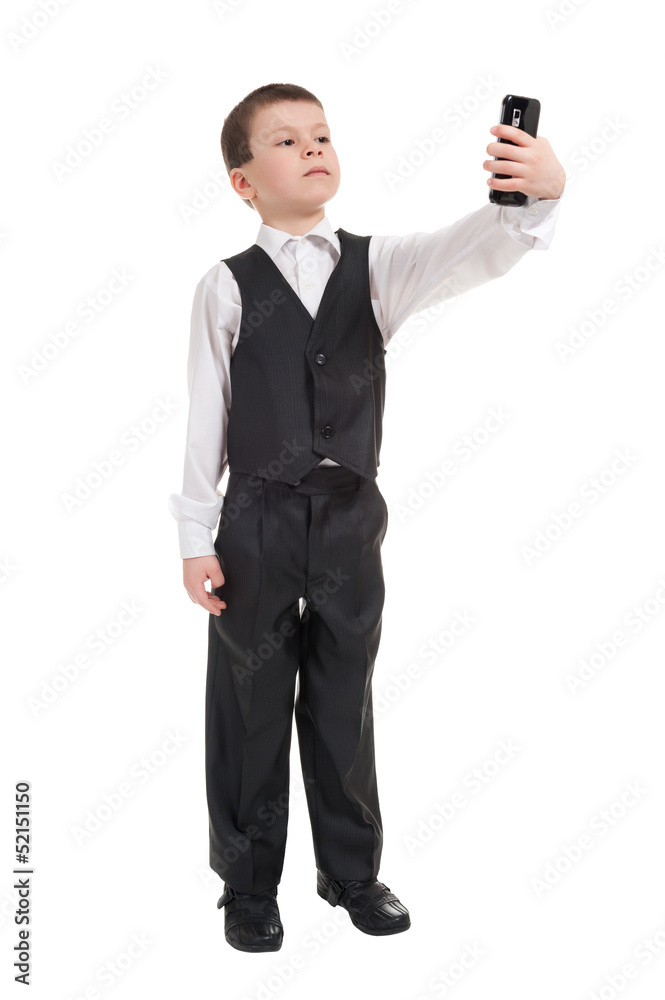 boy in suit with phone boy in suit with phone