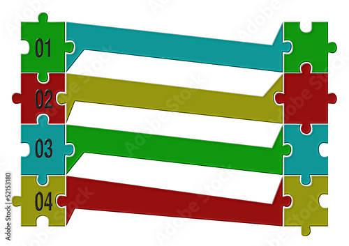 Puzzle menü vektör tasarımı