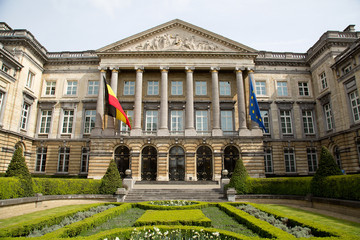 Handdoek met foto Brussel Federaal parlement van Brussel  © Kartouchken