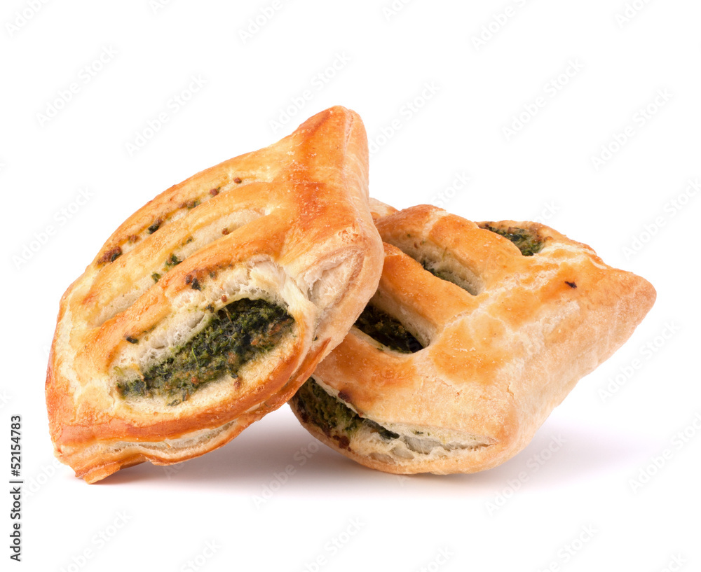 Puff pastry bun isolated on white background. Puff pastry bun isolated on white background.