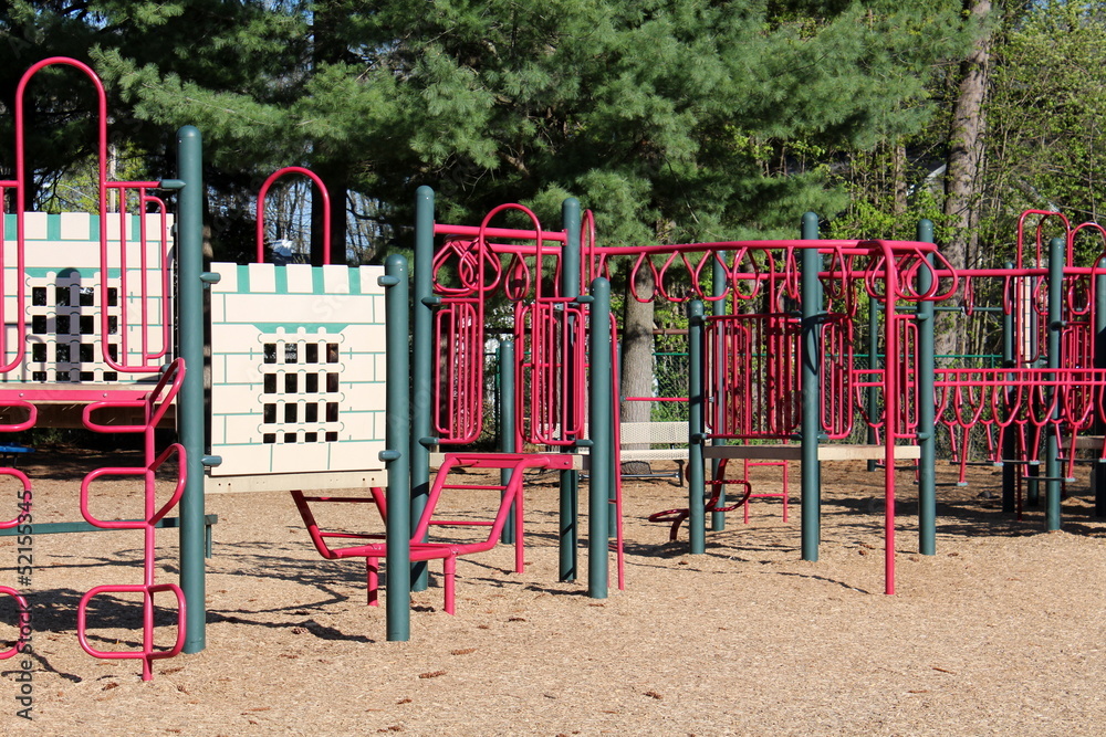 New playground for neighborhood children to play in New playground for neighborhood children to play in