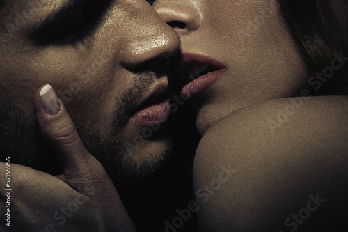 Photo of sensual kissing couple photo