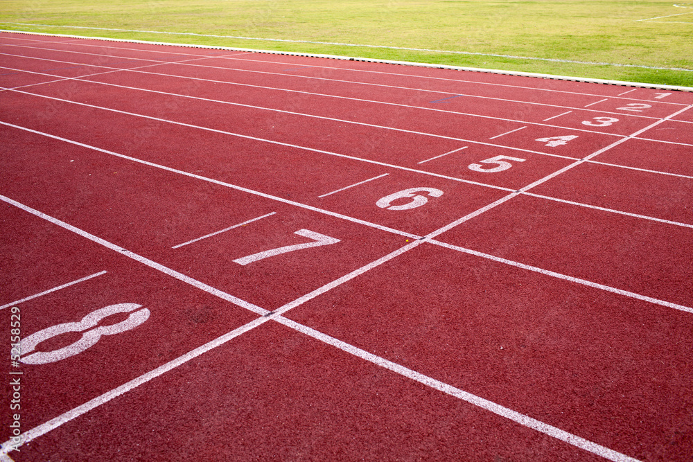 Fototapeta premium Numbers on running track
