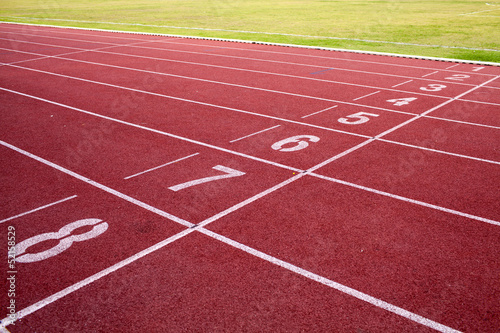 Numbers on running track