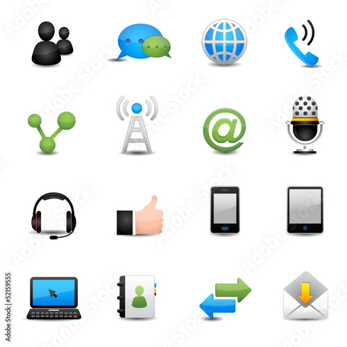 communication icons set