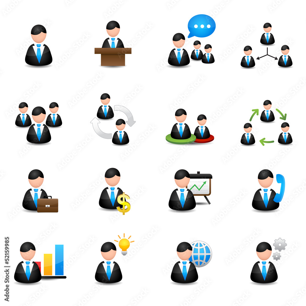 management icons set management icons set