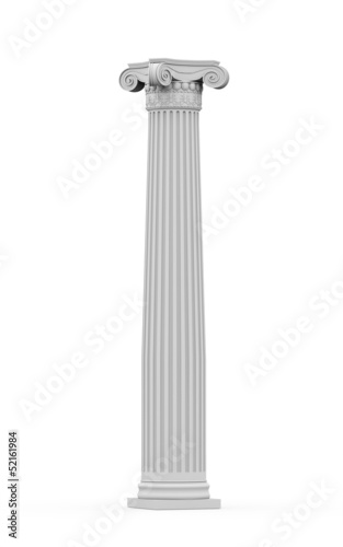 Historic ornamental column isolated