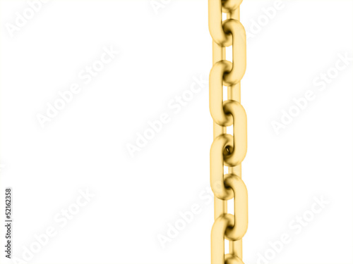 Gold chain isolated